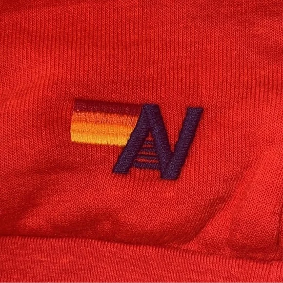 Aviator Nation Heart Embroidery Sweatshirt *RARE* in RED Medium - Picture 10 of 11